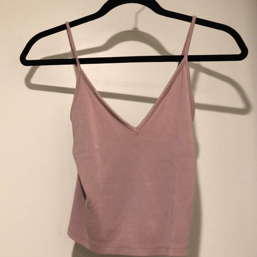 Brandy Melville Pink V Tank top